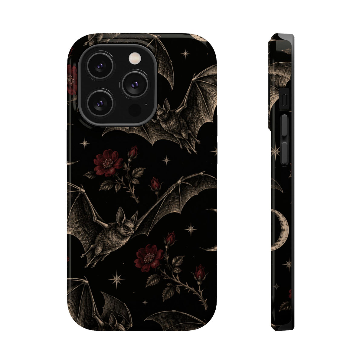 Gothic Bat & Moon Magnetic Phone Case, alternate view