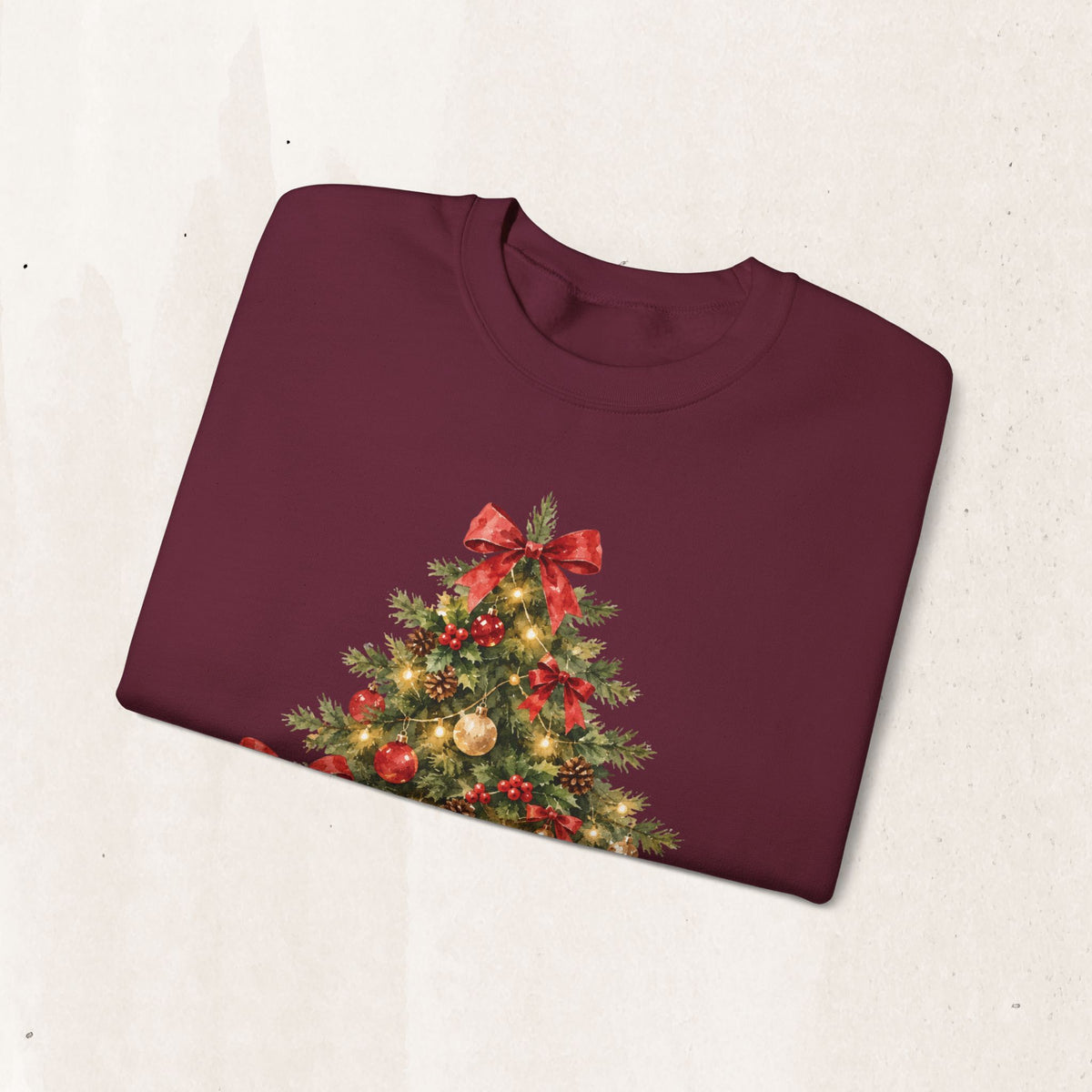Christmas Tree Cat Sweatshirt, Cat Christmas Crewneck