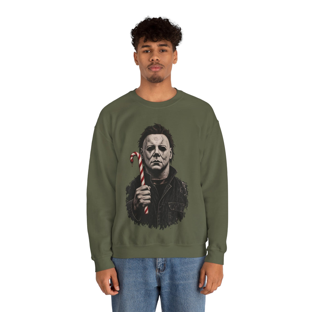 Michael Myers Candycane Crewneck Sweatshirt