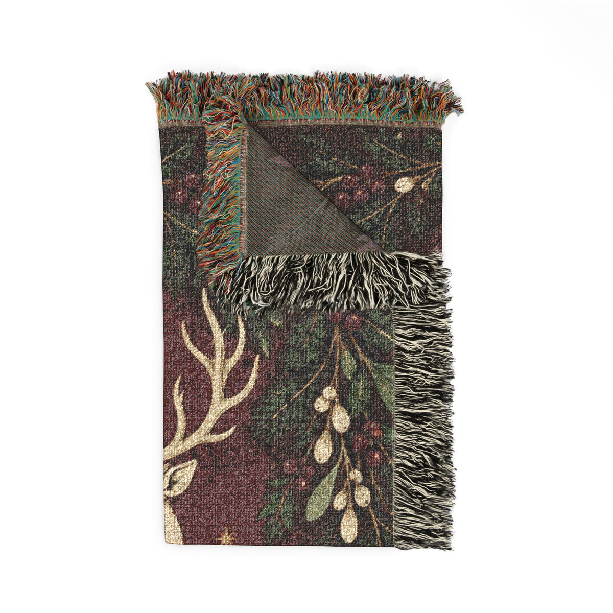 Reindeer Woven Blanket Printify