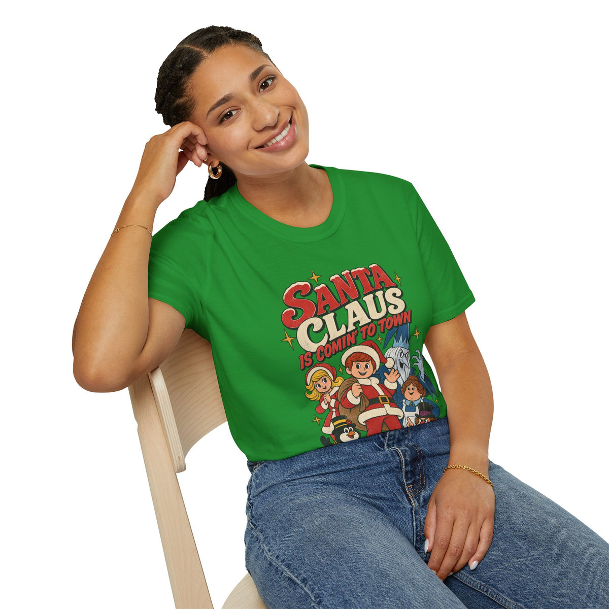 Santa Claus Is Comin' To Town Christmas Tee