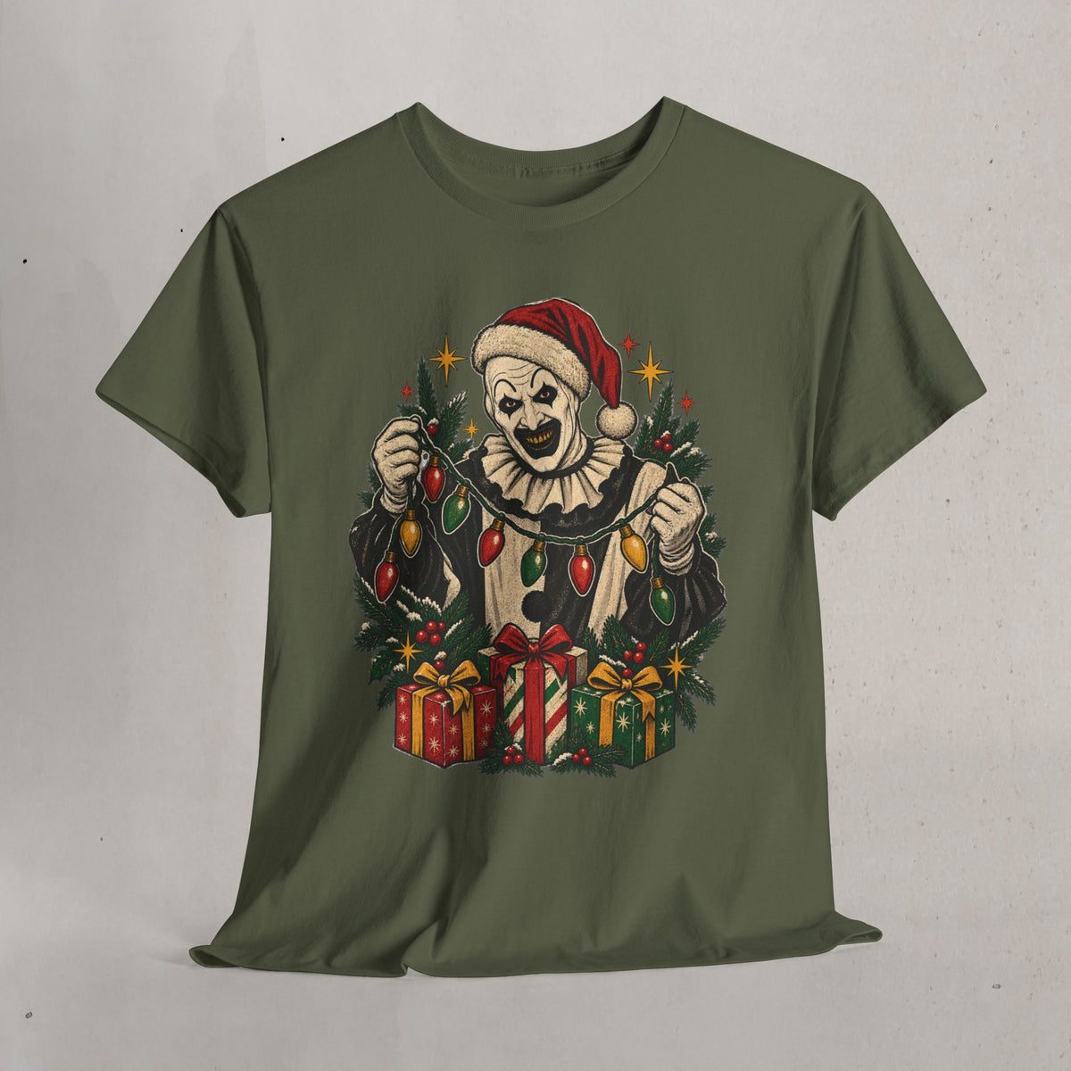 Christmas Art the Clown Tee — Terrifier Festive Horror T-Shirt