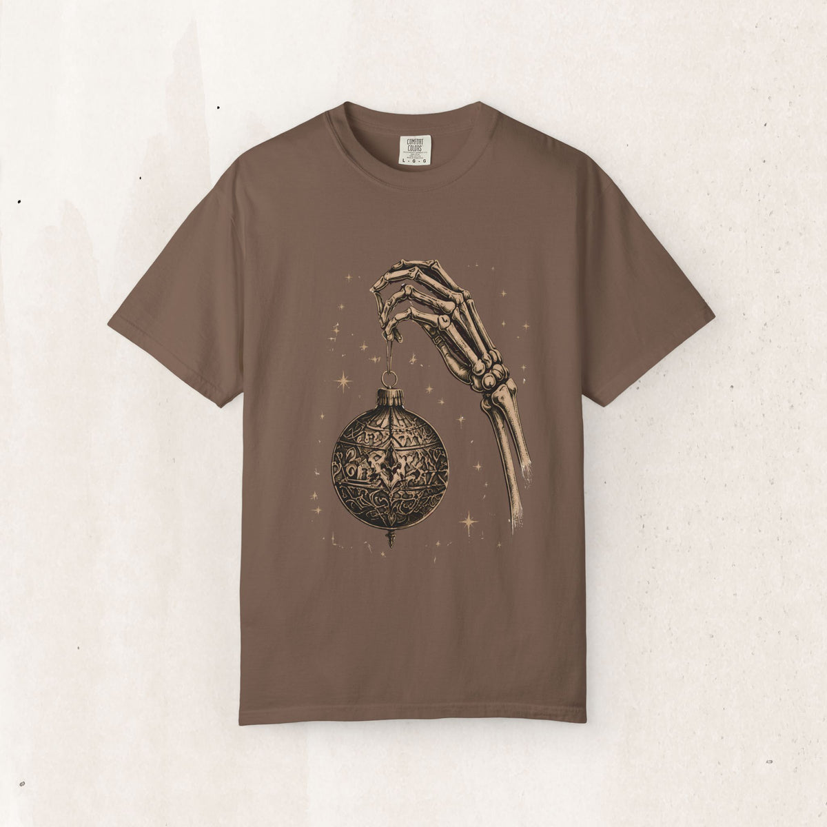 Skeleton Hand Holding Ornament Tee Printify