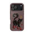 Black Cat in Red Boots MagSafe Phone Case, alternate view