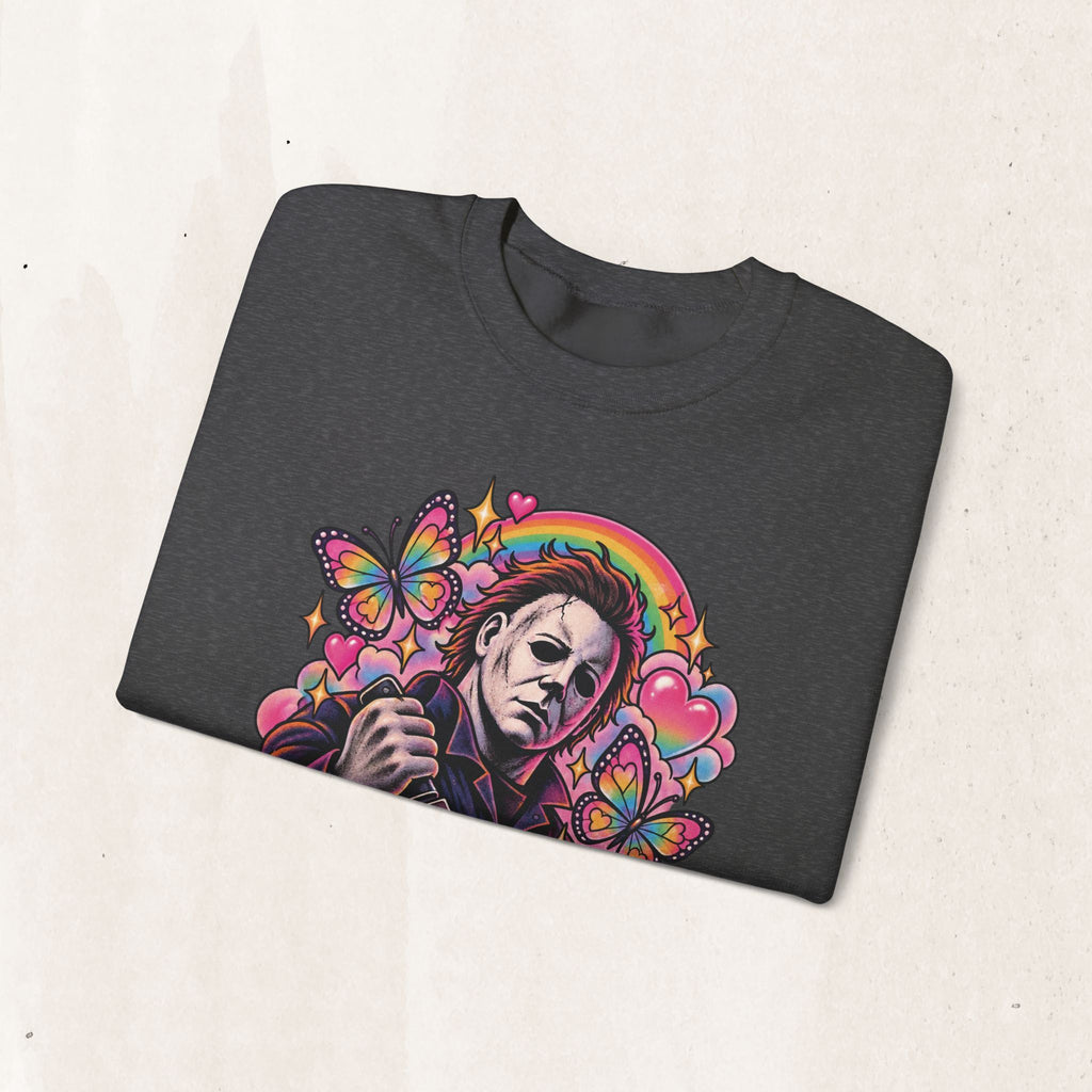 Colorful Michael Myers Horror Heart Crewneck