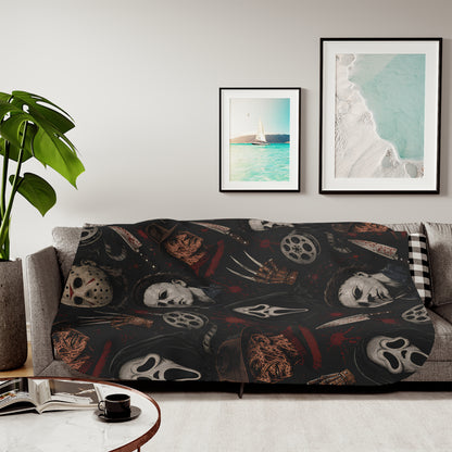 Horror Icons Sherpa Blanket