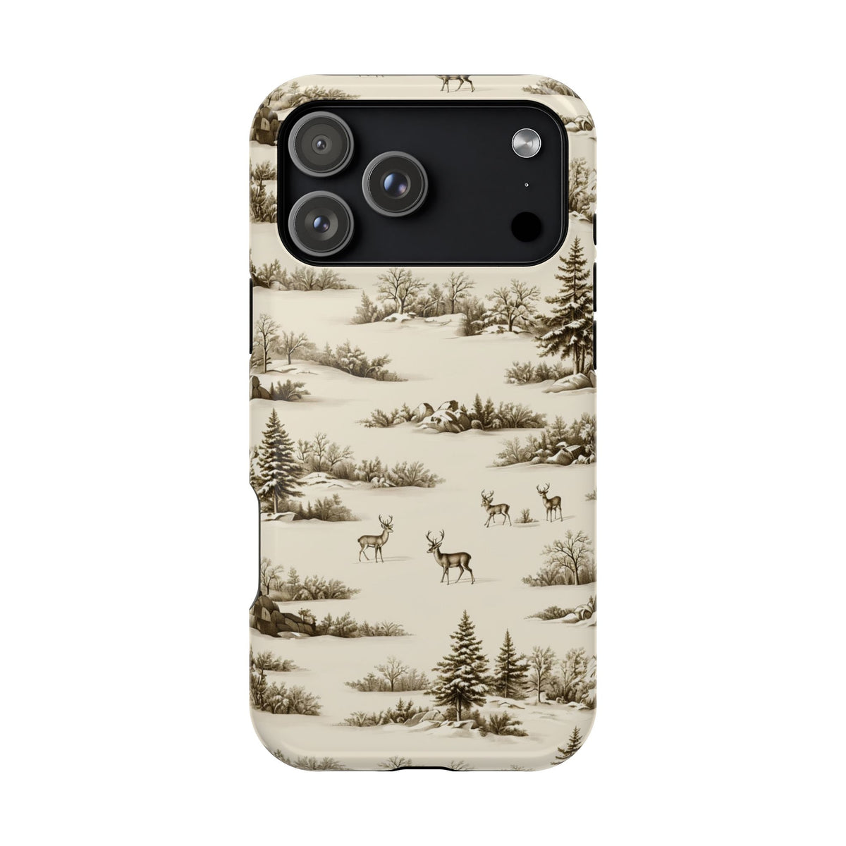 Deer & Pine Woodland Magnetic Phone Case, alternate view