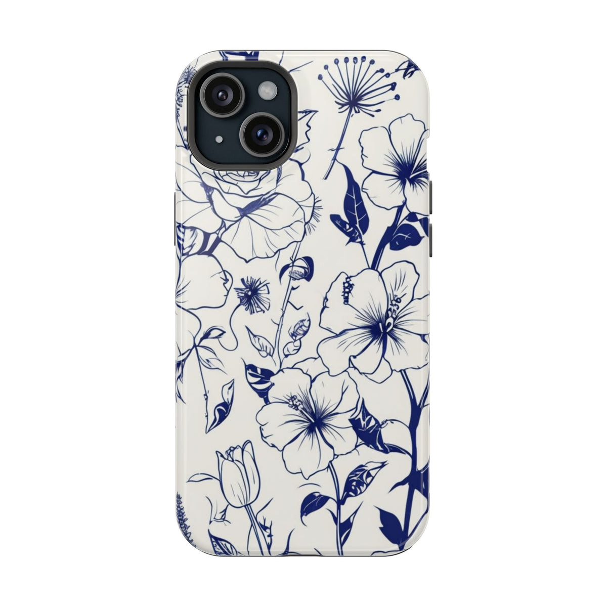 Floral Sketch Magnetic Phone Case, alternate view