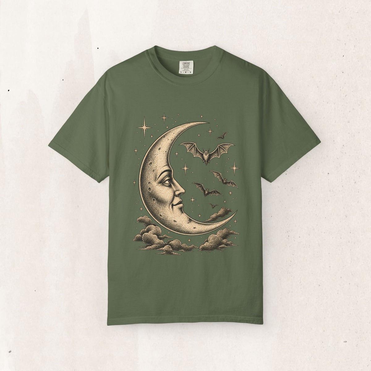 Crescent Moon & Bats Tee