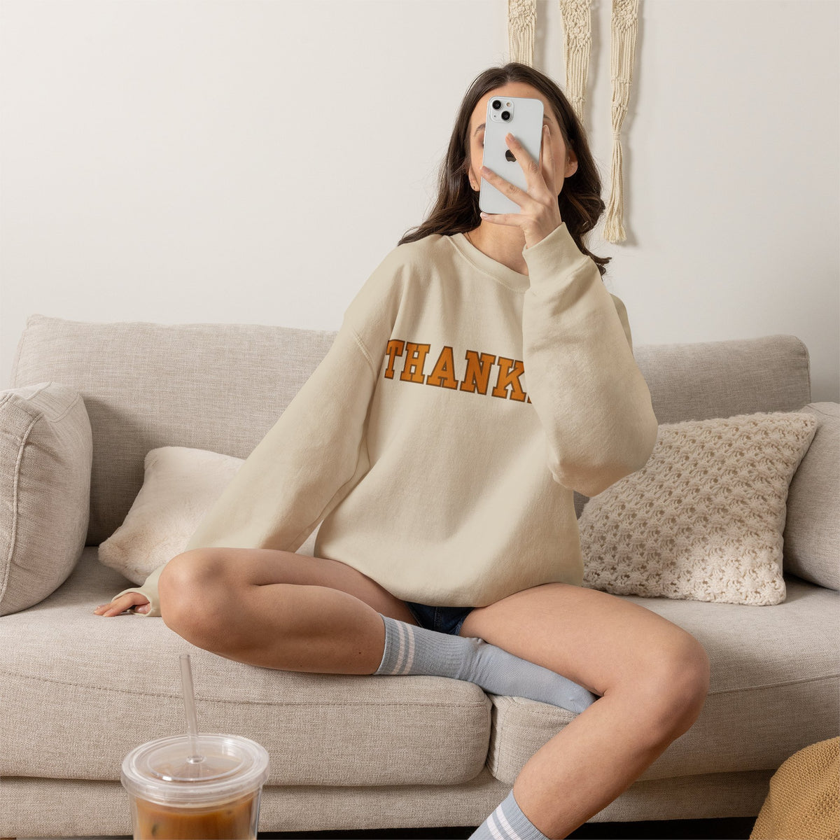 Thankful Thanksgiving Crewneck Sweatshirt, alternate view