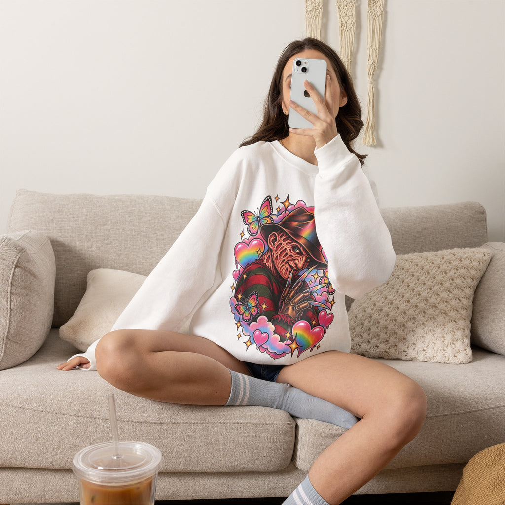 Freddy Krueger Rainbow Crewneck Sweatshirt