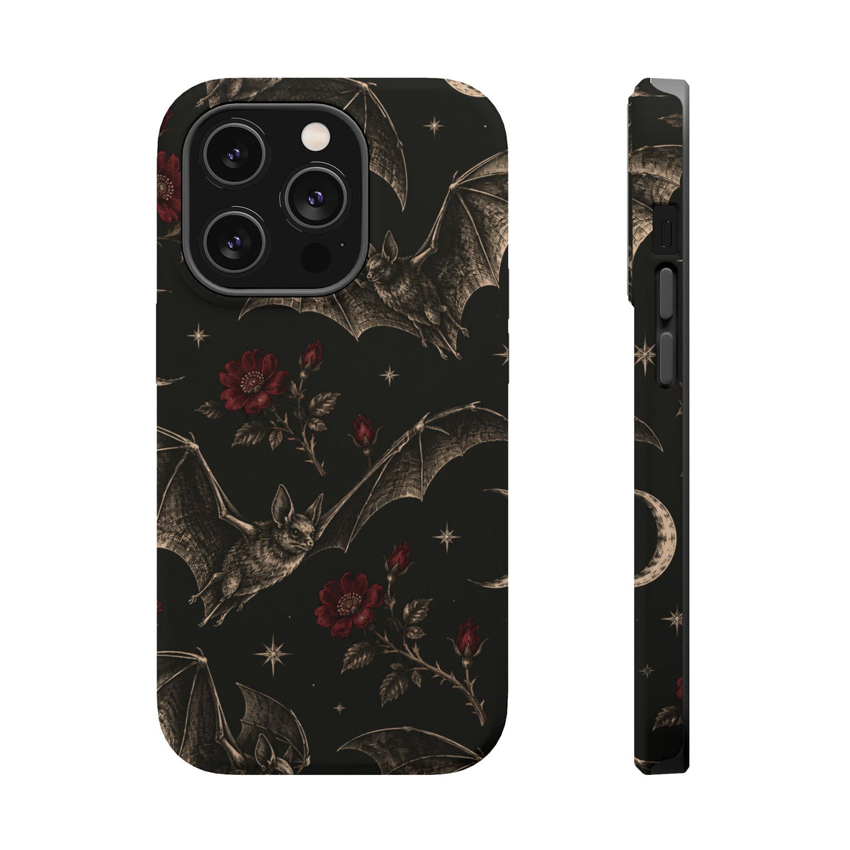 Gothic Bat & Moon Magnetic Phone Case, alternate view