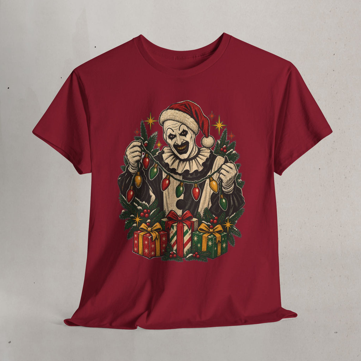 Christmas Art the Clown Tee — Terrifier Festive Horror T-Shirt