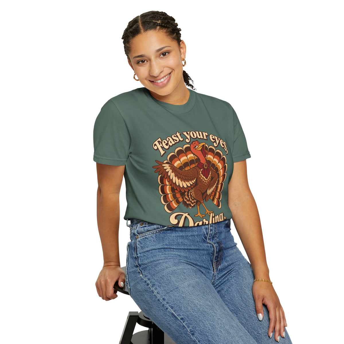 Thanksgiving 'Feast Your Eyes, Darling' Turkey Tee