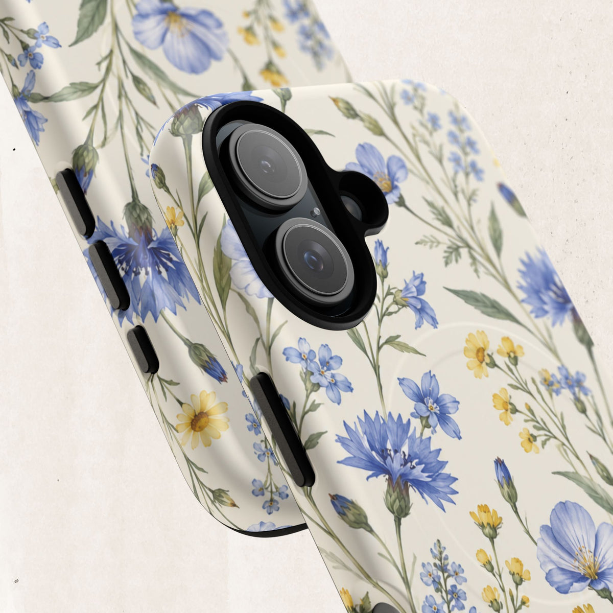 Floral Blue Cornflower  Magnetic Phone Case
