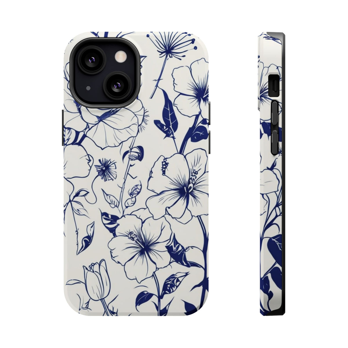 Floral Sketch Magnetic Phone Case, alternate view