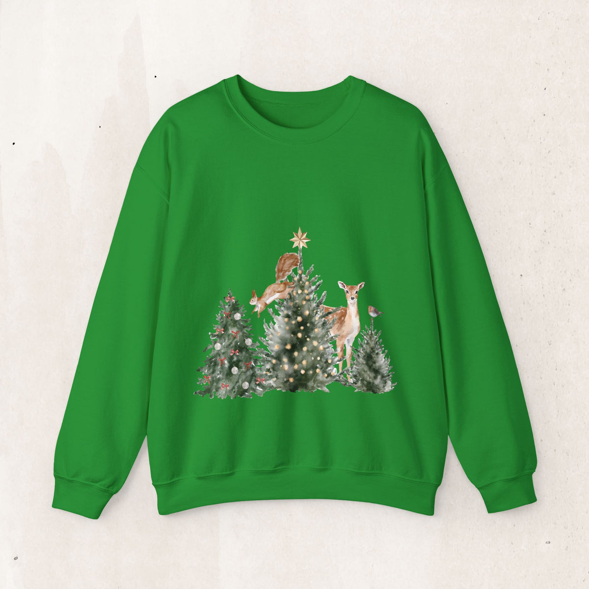 Christmas Woodland Deer Crewneck Sweatshirt