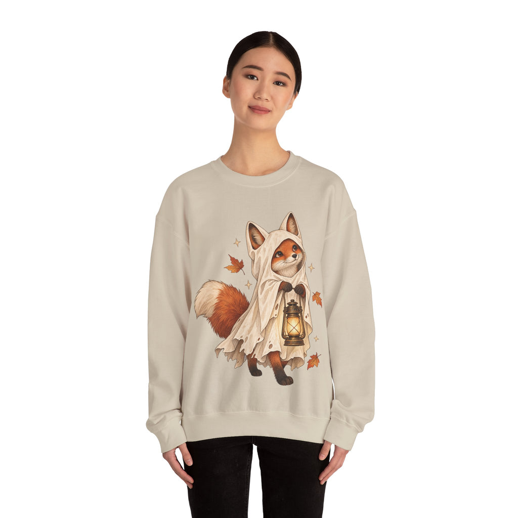Autumn Lantern Fox Crewneck Sweatshirt