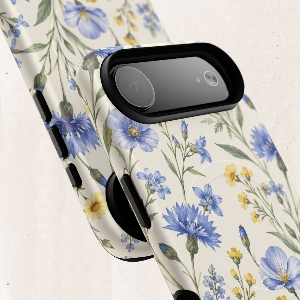 Floral Blue Cornflower  Magnetic Phone Case