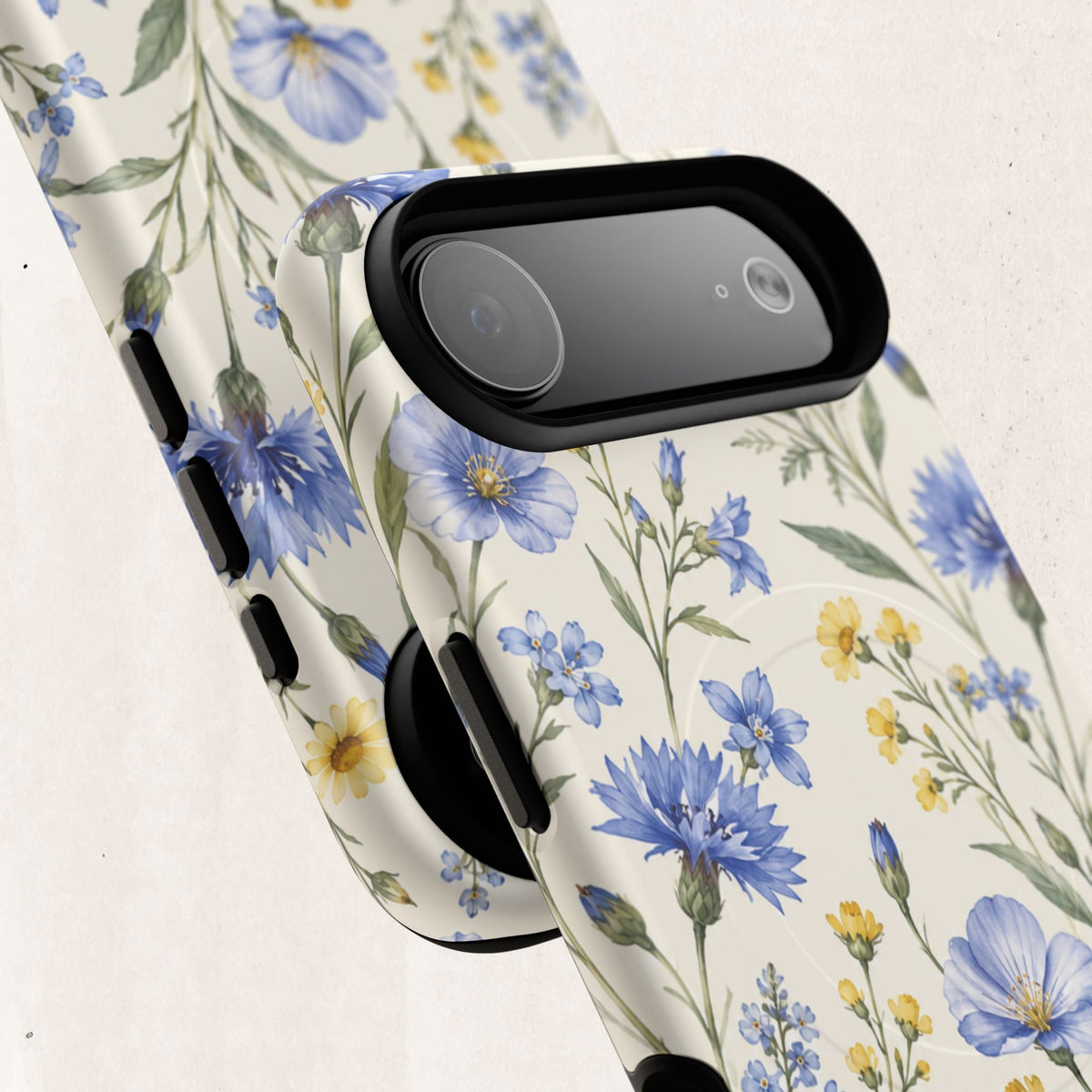 Floral Blue Cornflower  Magnetic Phone Case