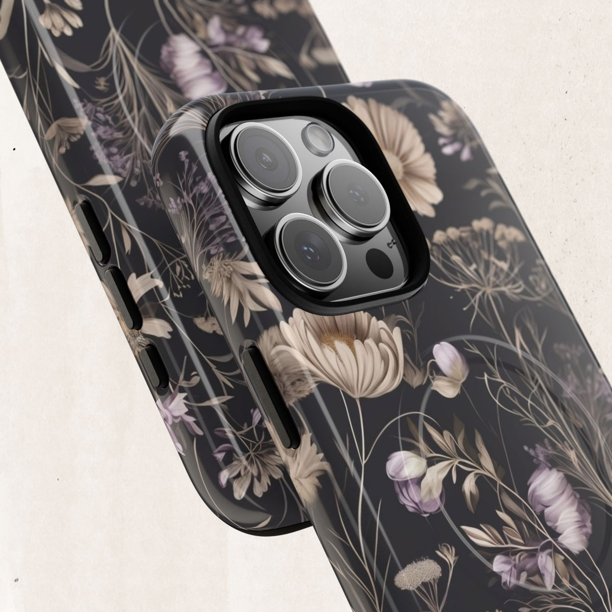 Floral Noir Tough Magnetic Phone Case
