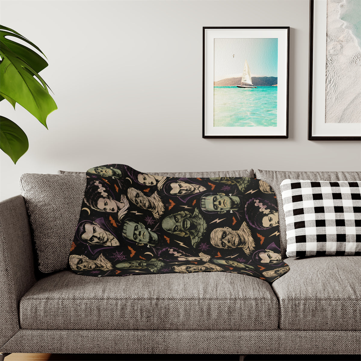 Universal Monsters Sherpa Blanket