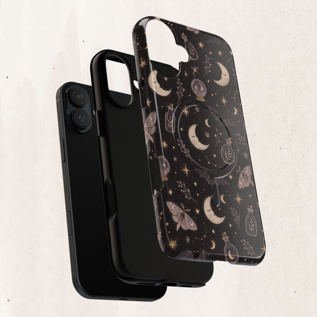 Moon & Moth Magnetic Phone Case — Celestial Protective Tough Case