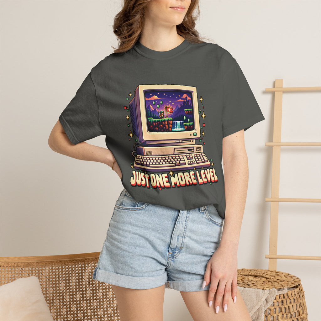 Retro Computer 'Just One More Level' Gaming Tee