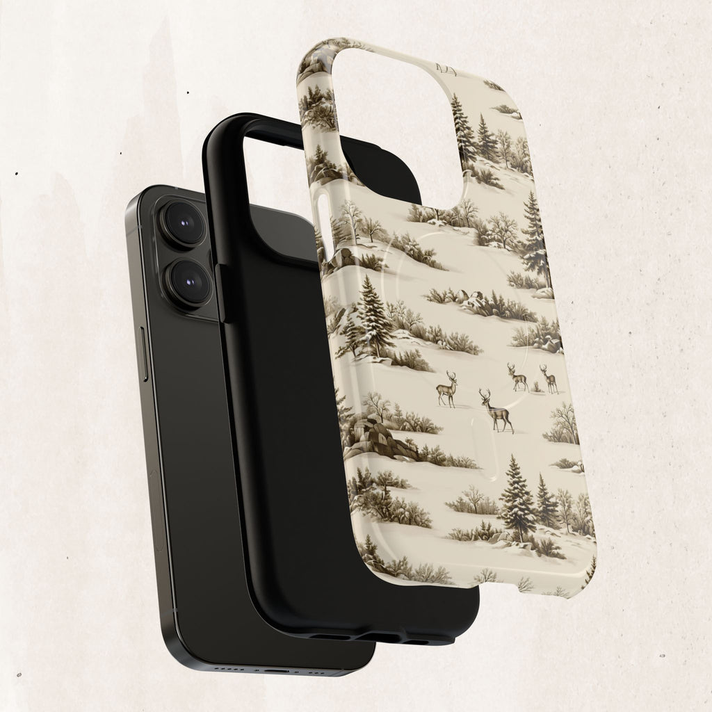 Deer & Pine Woodland Tough Magnetic Phone Case