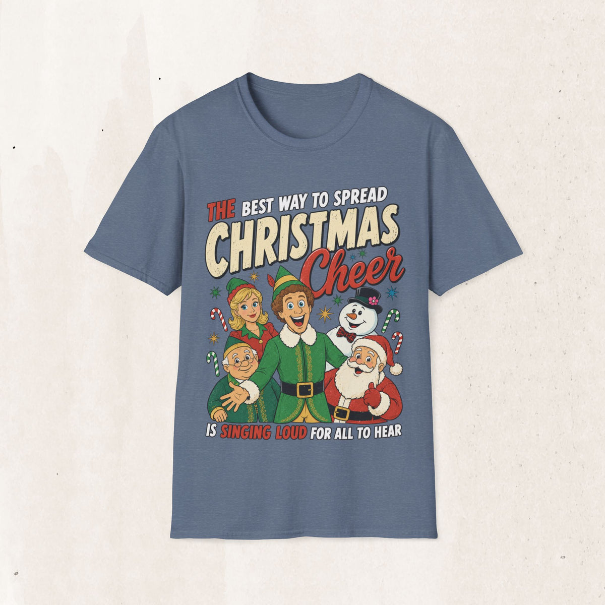 Christmas Cheer T-Shirt — "The Best Way to Spread Christmas Cheer" Retro Holiday Tee