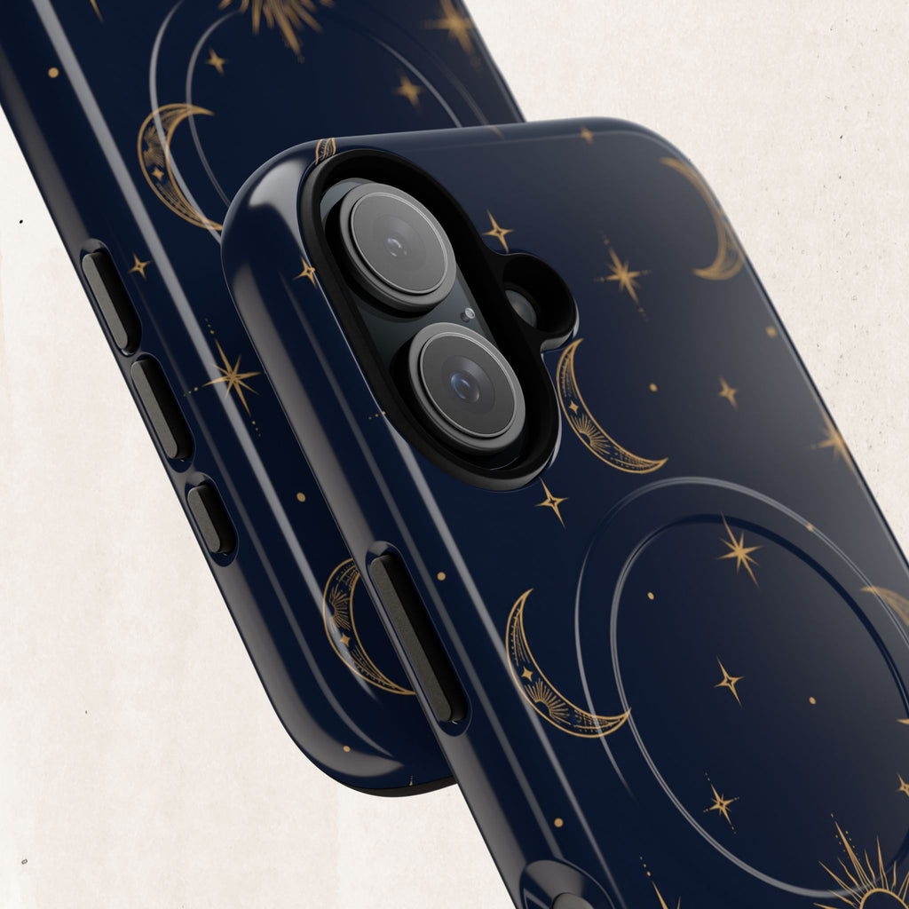 Magnetic Phone Case — Celestial Moon & Stars Tough Protective Cover