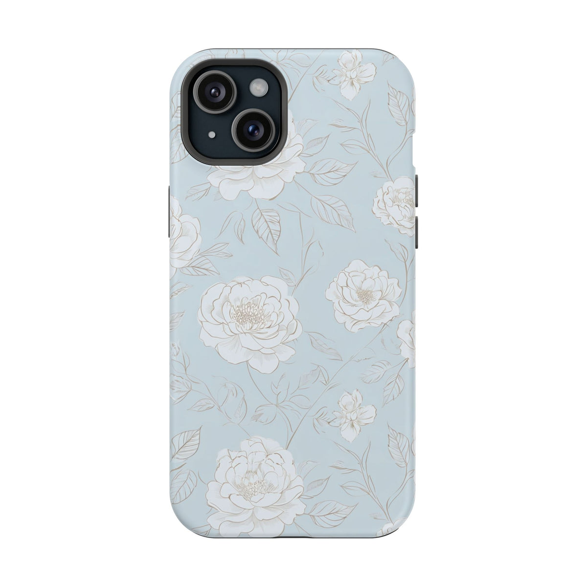 Blue Floral Magnetic Phone Case, alternate view