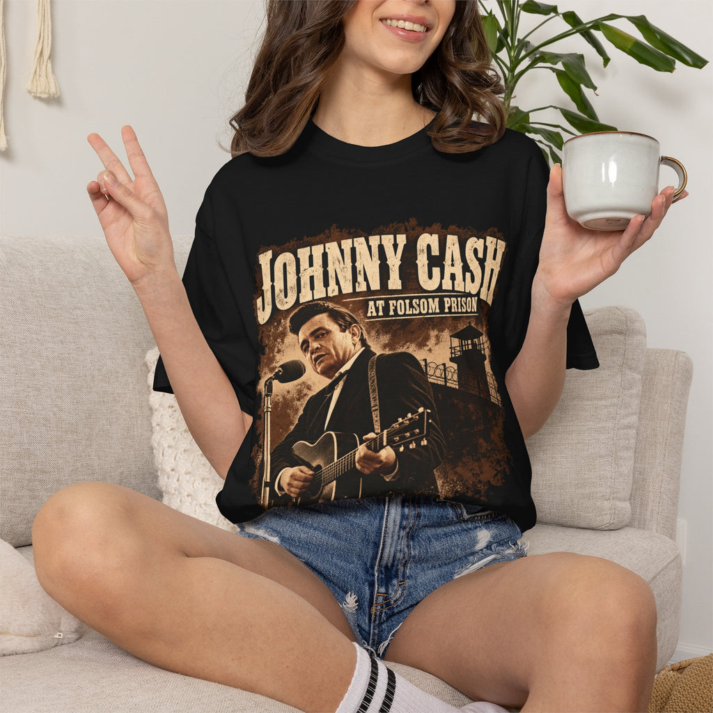 Johnny Cash 'At Folsom Prison' Vintage Graphic Tee