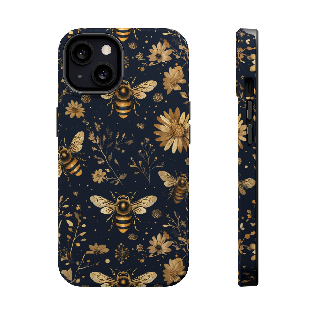 Gold Bees & Daisies Magnetic Tough Case, alternate view