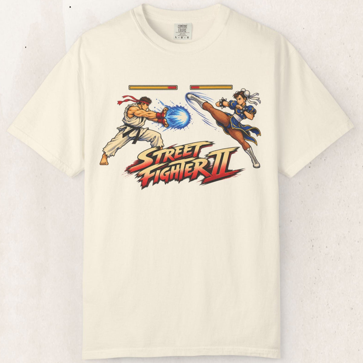 Street Fighter II Ryu vs Chun-Li Graphic Tee – Ivory