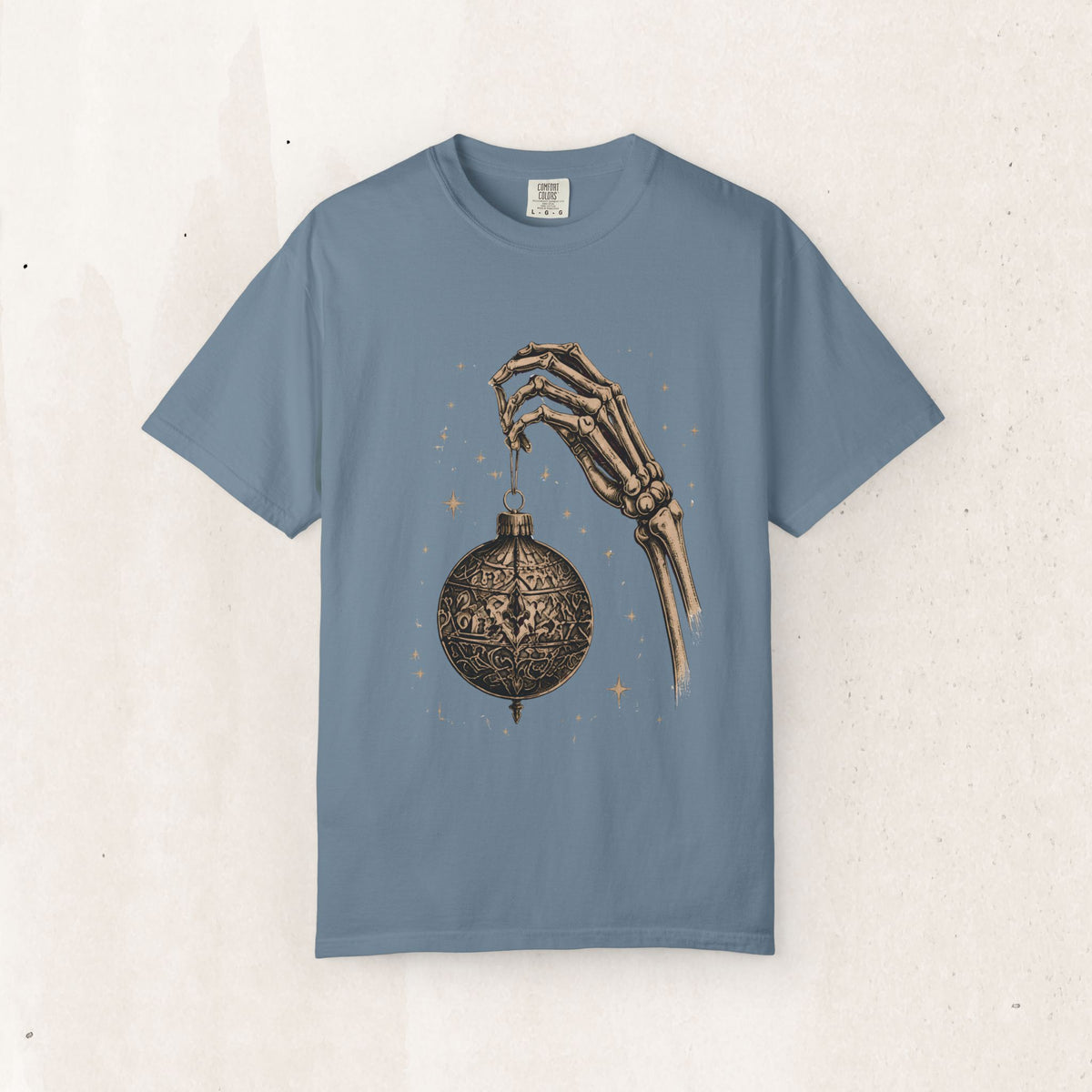 Skeleton Hand Holding Ornament Tee Printify