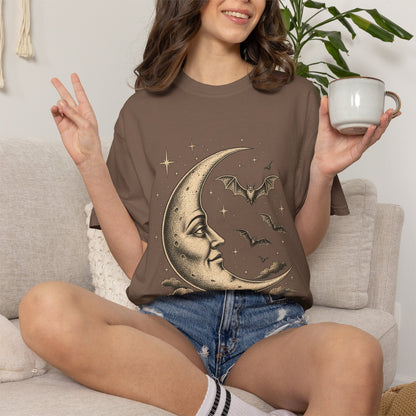 Crescent Moon & Bats Tee
