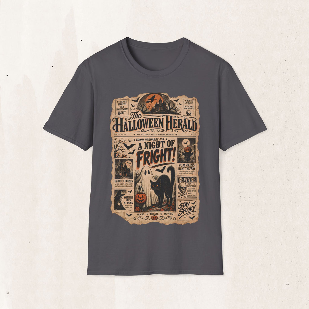 Halloween Herald Newspaper Tee