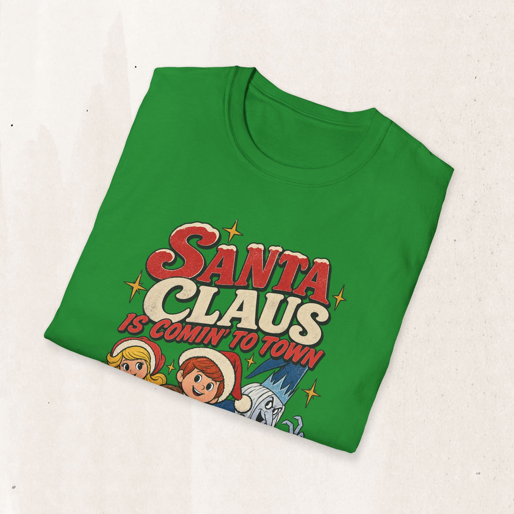Santa Claus Is Comin' To Town Christmas Tee