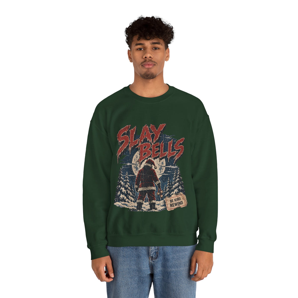 Slay Bells Christmas Sweatshirt, Horror Christmas Crewneck