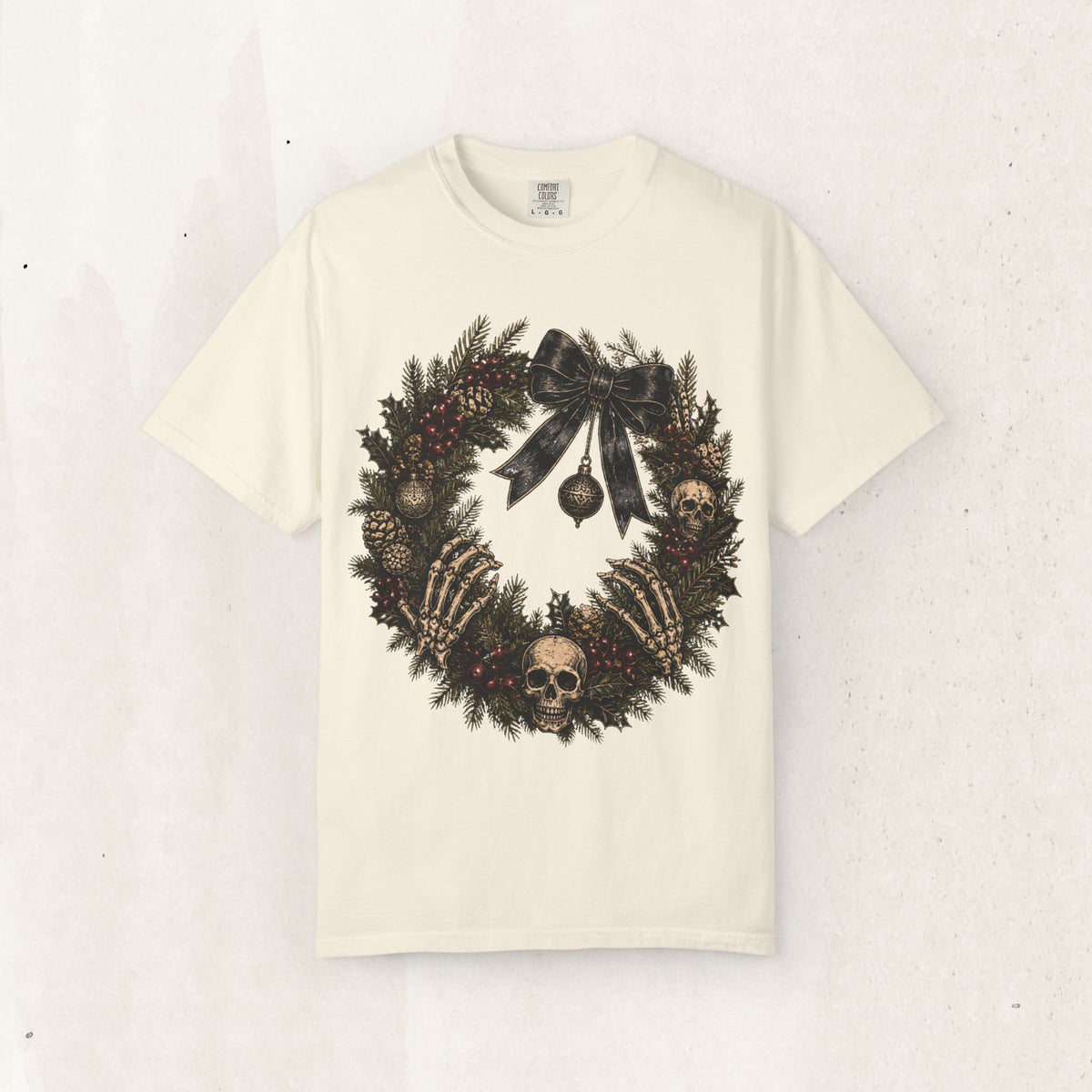 Skulls & Spruce Wreath Tee Printify