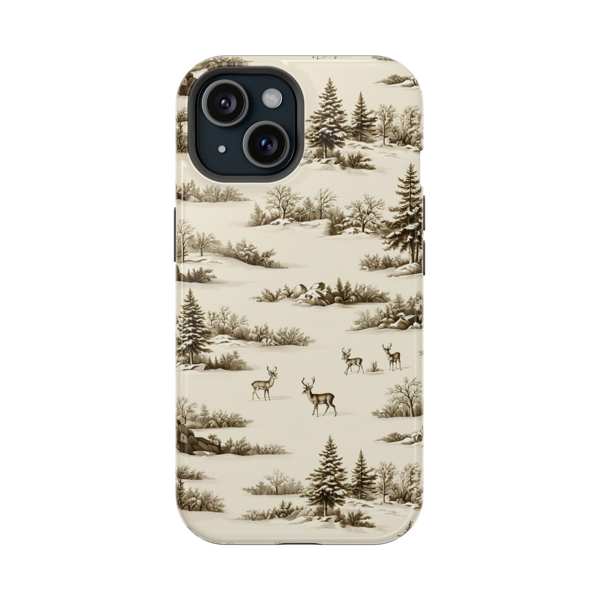 Deer & Pine Woodland Magnetic Phone Case, alternate view