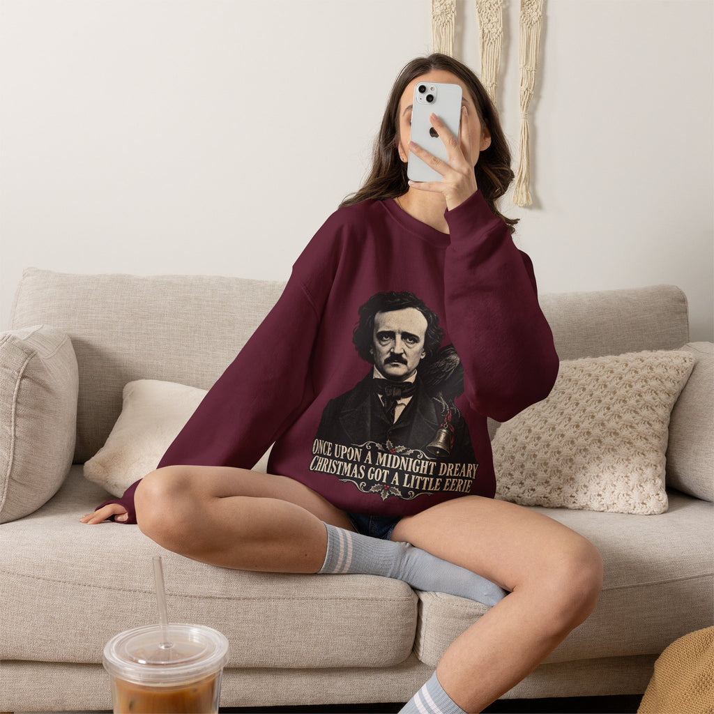Edgar Allan Poe Christmas Crewneck Sweatshirt