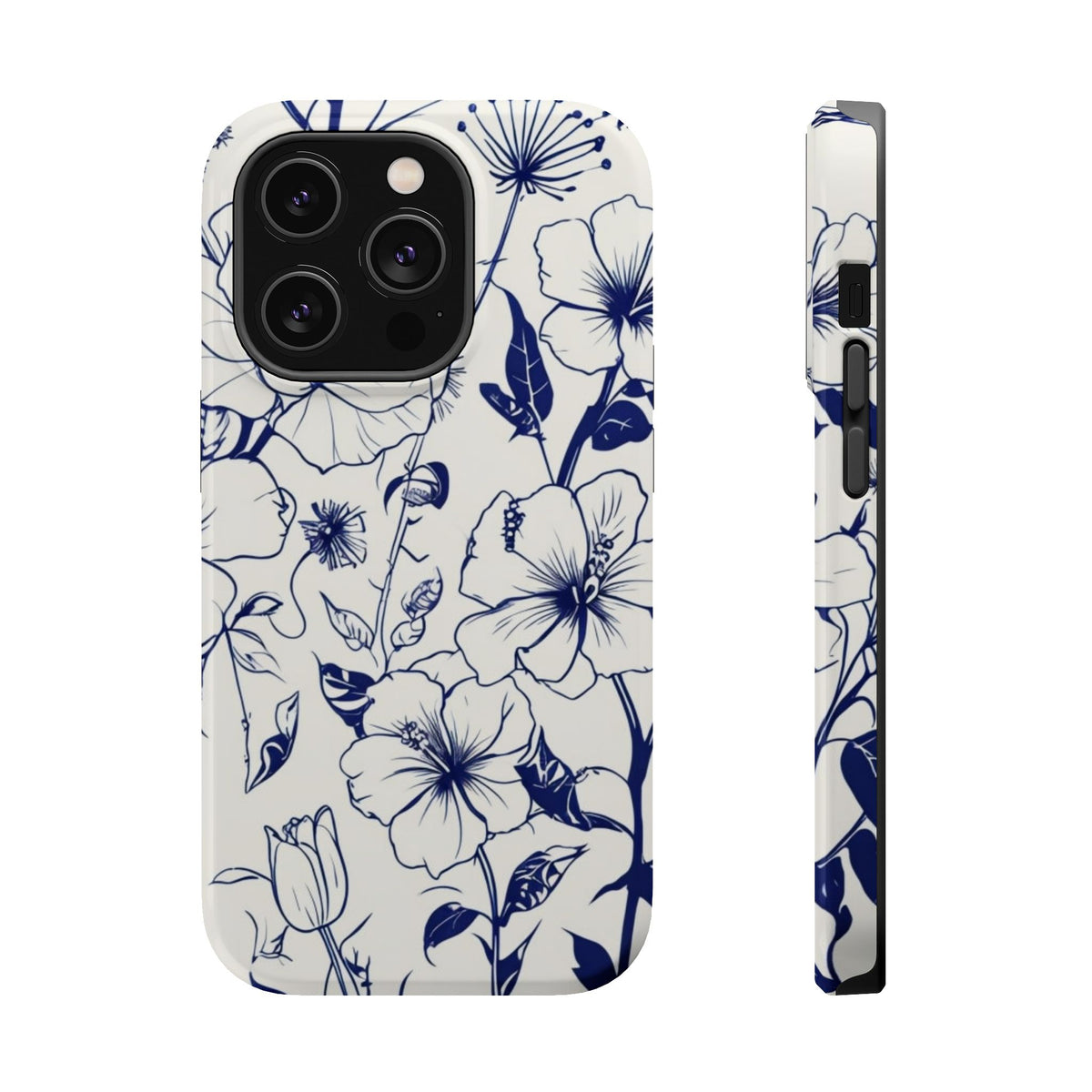 Floral Sketch Magnetic Phone Case, alternate view