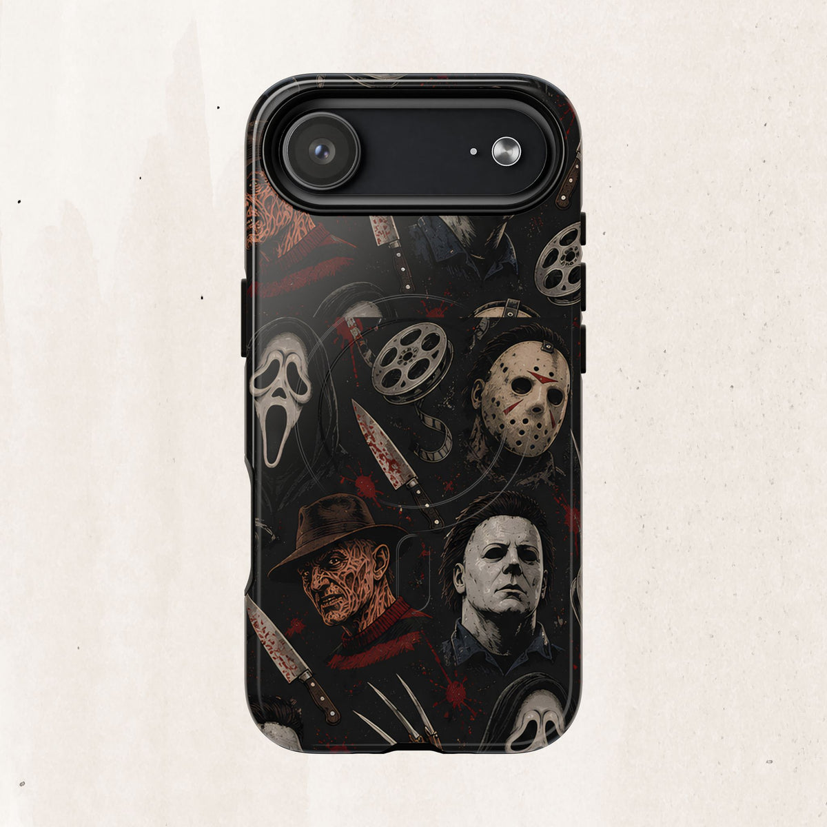 Horror Icons Magnetic Phone Case — Michael Myers, Freddy & Ghost Face Design