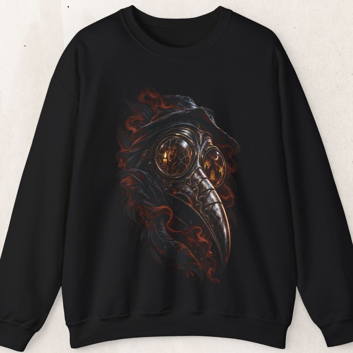 Plague Doctor Mask Crewneck Sweatshirt Printify