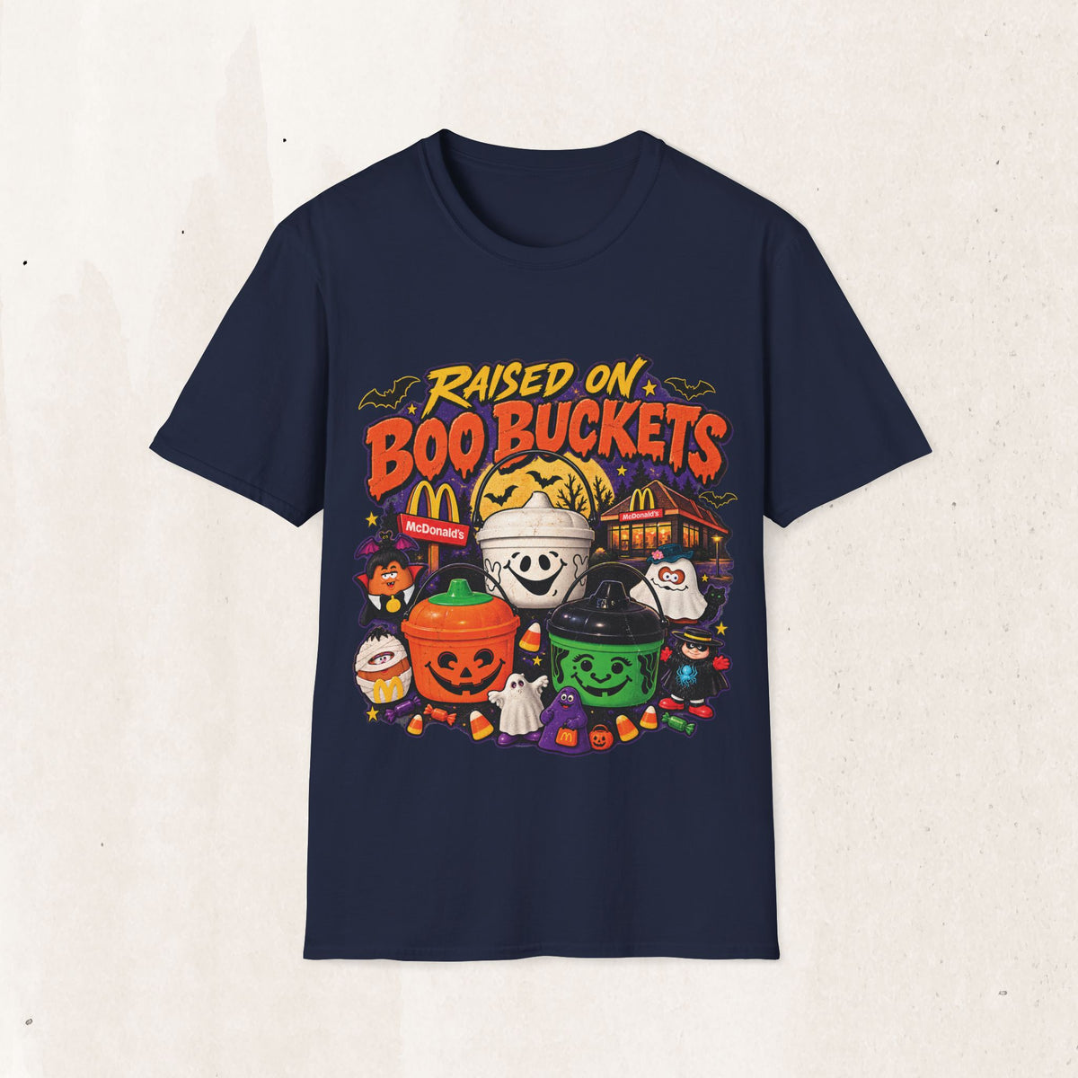 Halloween "Raised on Boo Buckets" Tee