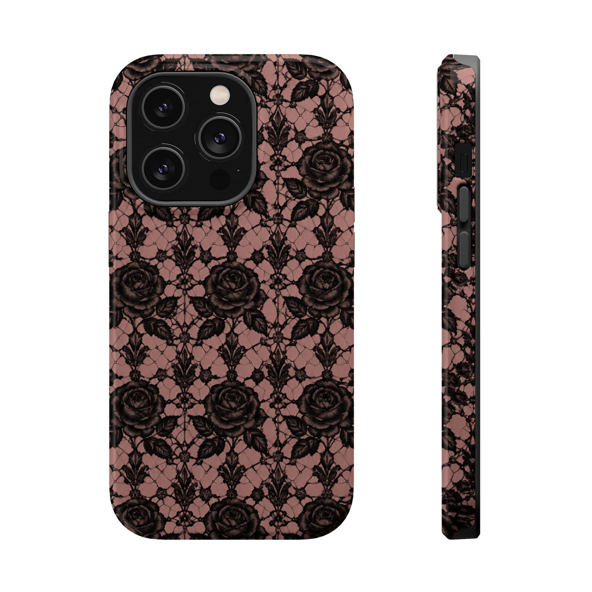 Vintage Black Rose Phone Case, alternate view