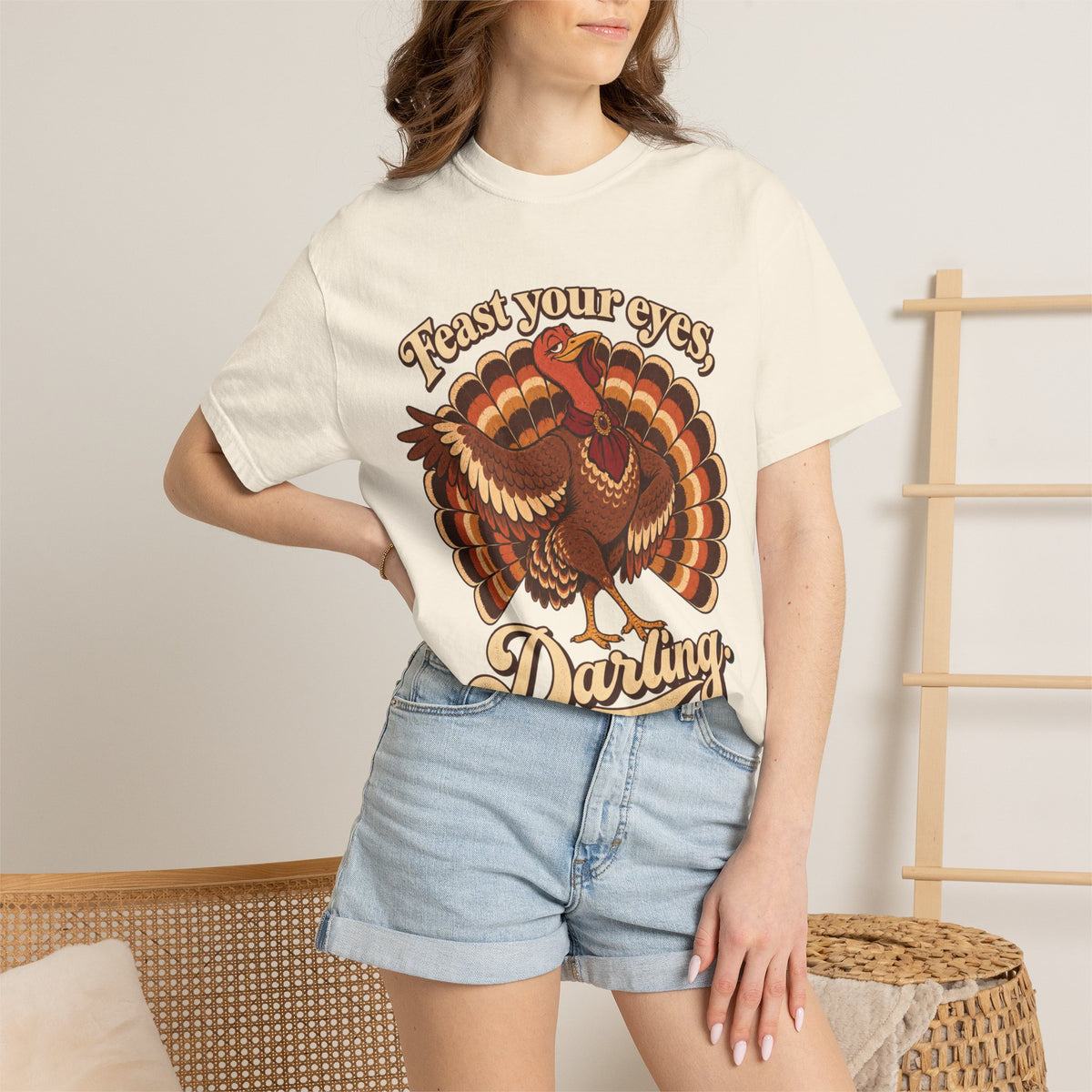 Thanksgiving 'Feast Your Eyes, Darling' Turkey Tee