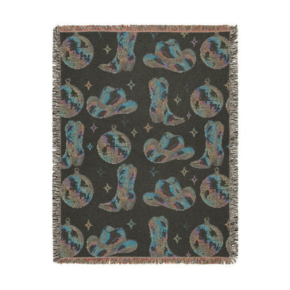 Rainbow Cowboy Woven Blanket